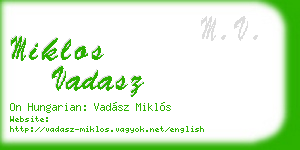 miklos vadasz business card