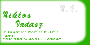 miklos vadasz business card